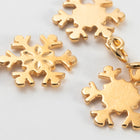 11mm Gold Plated Snowflake Charm #BGU045-General Bead