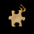 14mm Gold Plated Puzzle Piece Charm #BGX045-General Bead