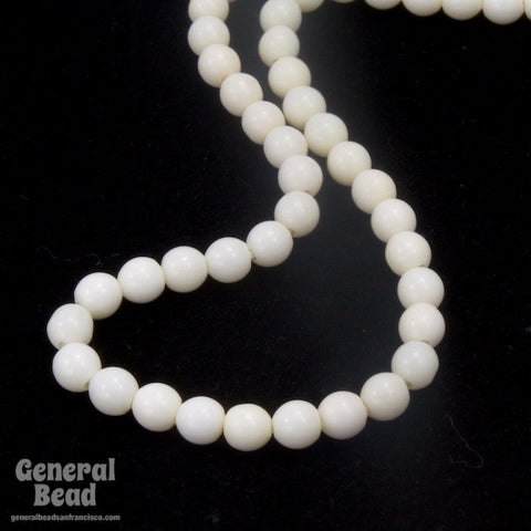 4mm Smooth Round Bone Bead-General Bead