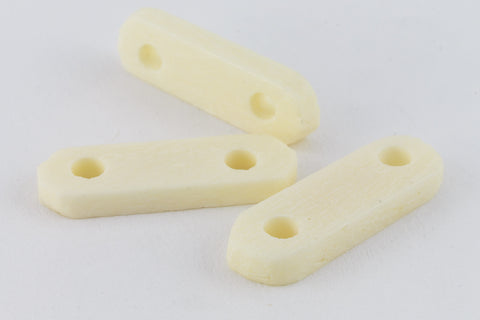 20mm x 7mm White Bone 2 Hole Separator #BNH090-General Bead