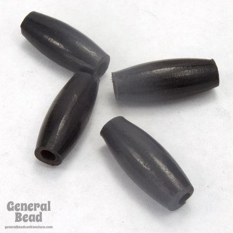 3/4 Inch Black Horn Hair Pipe #BNH139-General Bead