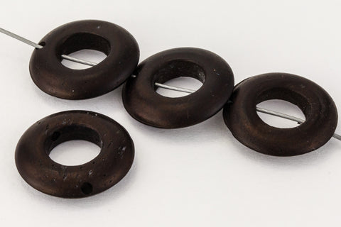 15mm Black Horn Ring (4 Pcs) #BNH217-General Bead