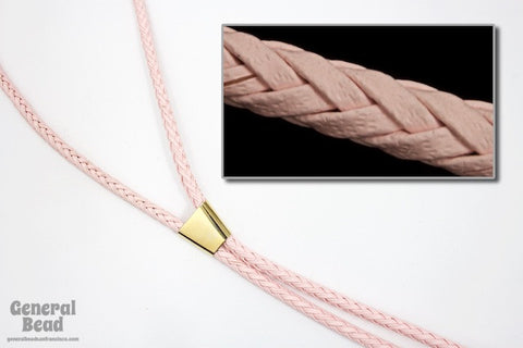 36" Light Pink Chevron Bolo Cord-General Bead