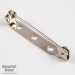1.25" Silver Tone Bar Pin #BPW004-General Bead