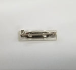 1.125" Silver Bar Pin with Plastic #BPW011-General Bead