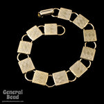 7 1/2 Inch Gold Station Bracelet #BRG024