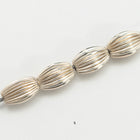 Sterling Silver 3.5mm x 5mm Corrugated Oval Bead (4 Pcs) #BSA005