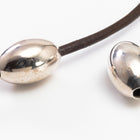 Sterling Silver 9mm x 13.5mm Oval Bead #BSA078