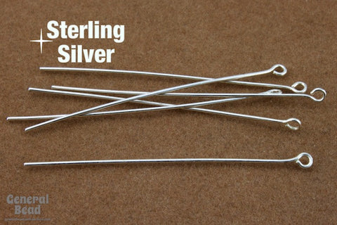 2 Inch Sterling Silver Eye Pin 24 Gauge #BSD013-General Bead