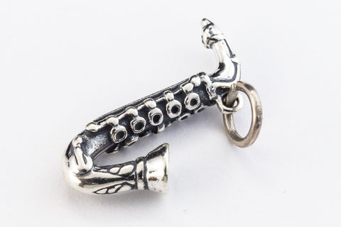 23mm Sterling Silver Saxophone Charm #BSB041-General Bead