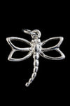 12.5mm Sterling Silver Filigree Dragonfly Charm #BSD043-General Bead