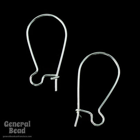 15mm Sterling Silver Kidney Wire-General Bead