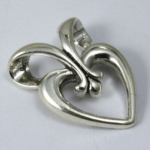 Sterling Silver 18mm x 25mm Heart-General Bead