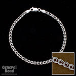 Sterling Silver 4mm Double Link Finished Bracelet Chain-General Bead
