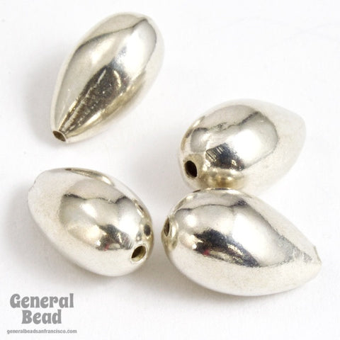 6mm x 10mm Sterling Silver Pear Drop-General Bead