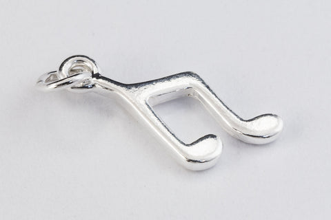 14mm Sterling Silver Music Note Charm #BSF041-General Bead