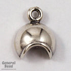 7mm Sterling Silver Crescent End Cap with Loop-General Bead