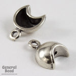 7mm Sterling Silver Crescent End Cap with Loop-General Bead