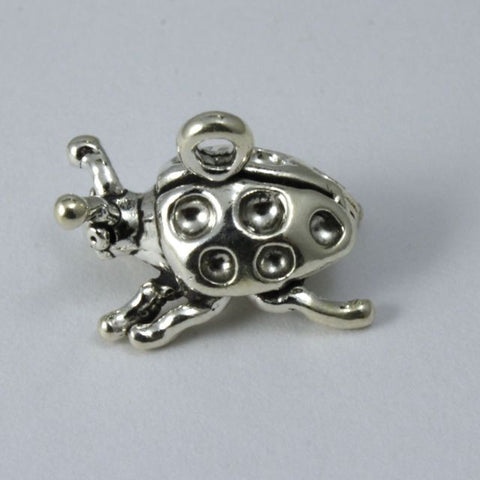 Sterling Silver 9mm x 13mm Doodle Bug Charm-General Bead