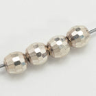 Sterling Silver 4mm Round Disco Bead #BSG002