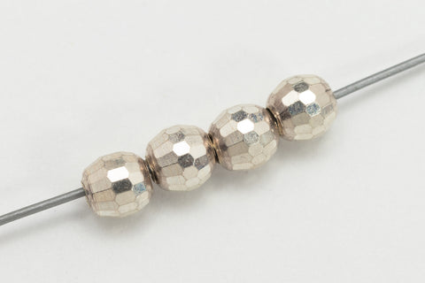 Sterling Silver 4mm Round Disco Bead #BSA037
