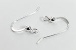 Sterling Silver Flat Egyptian Ear Wire with Ball #BSJ017