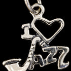18mm Sterling Silver "I Love Jazz" Charm #BSJ041-General Bead