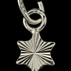 9mm Sterling Silver Diamond Cut Six Point Star Charm #BSJ043-General Bead
