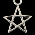 13mm Sterling Silver Drawn Star Charm #BSK043-General Bead