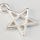 13mm Sterling Silver Drawn Star Charm #BSK043-General Bead