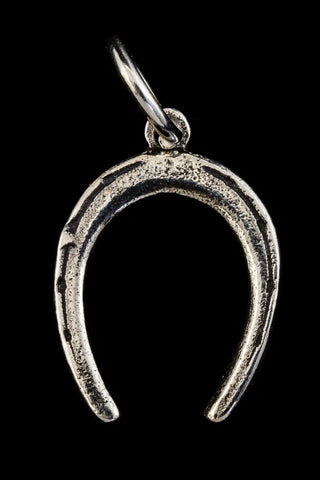 16mm Sterling Silver Flat Horseshoe Charm #BSK045-General Bead