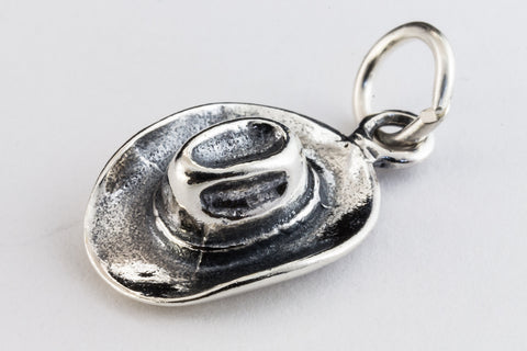 19mm Sterling Silver Cowboy Hat Charm #BSL045-General Bead