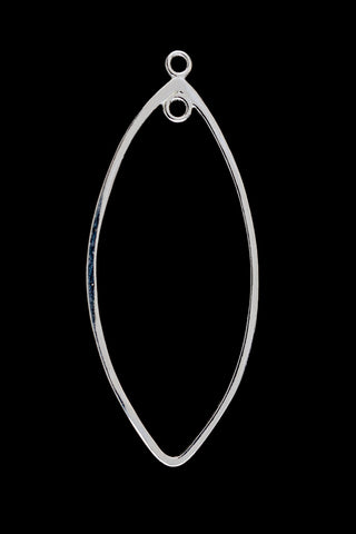 20mm x 48mm Sterling Silver Oval Drop with Loop #BSM018-General Bead