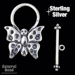 27mm Sterling Silver Butterfly Toggle Clasp-General Bead