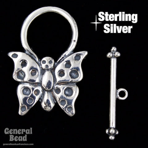 27mm Sterling Silver Butterfly Toggle Clasp-General Bead