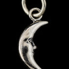 16mm Sterling Silver Quarter Moon with Face Charm #BSO043-General Bead