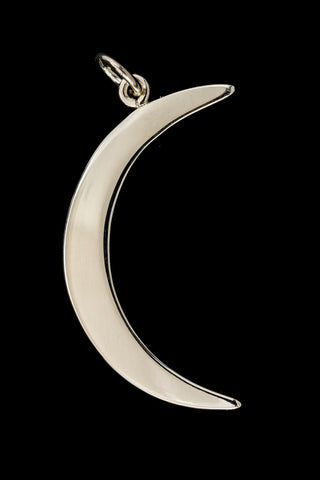 26mm Sterling Silver Crescent Moon Charm #BSQ043-General Bead