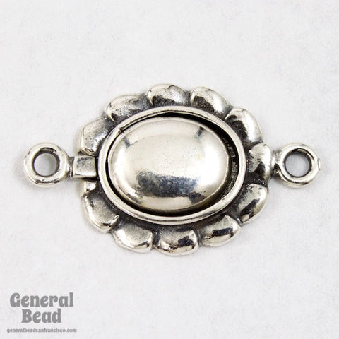 15mm Sterling Silver Oval Bracelet Clasp-General Bead