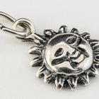 12mm Sterling Silver Quarter Sun with Face Charm #BSS043-General Bead