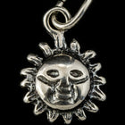 12mm Sterling Silver Quarter Sun with Face Charm #BSS043-General Bead