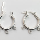 14mm Sterling Silver Click Hoop (2 Pcs) #BSX017
