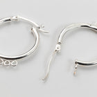 20mm Sterling Silver Click Hoop (2 Pcs) #BSY017