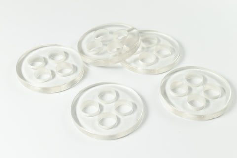 19mm Clear 4 Hole Button (2 Pcs) #BTN002