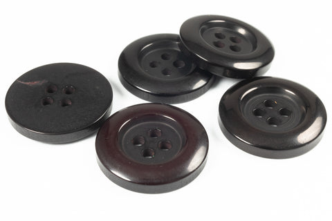 19mm Black 4 Hole Button (2 Pcs) #BTN007