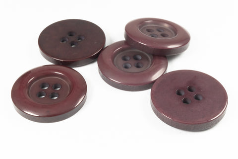 19mm Eggplant 4 Hole Button (2 Pcs) #BTN008
