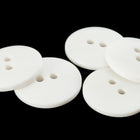 19mm White Satin 4 Hole Button (2 Pcs) #BTN012