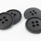 15mm Black Rubber 4 Hole Button (2 Pcs) #BTN013