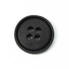 15mm Black Rubber 4 Hole Button (2 Pcs) #BTN013