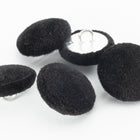 15mm Black Velveteen Covered Button (2 Pcs) #BTN016