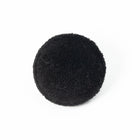 15mm Black Velveteen Covered Button (2 Pcs) #BTN016